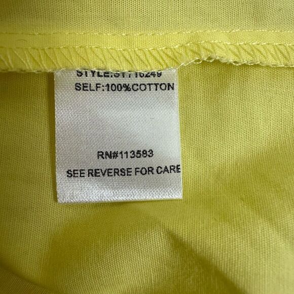 Sugarlips Women's Size M Square Neck Peasant Blouse Bright Yellow Puff Sleeve Ne - Picture 4 of 9